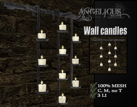 Second Life Marketplace Angelicus Wall Candles